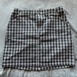 Hollister ultra high rise plaid skirt